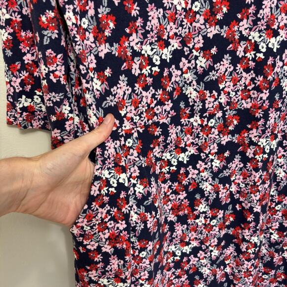 Joules Beth Jersey Knit Dress in Navy Ditsy Floral - Size US 14 - Picture 3 of 6